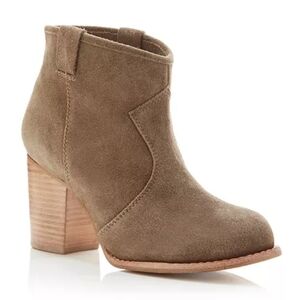 Anthropologie Splendid Lakota Tan Leather Block‎ Heel Western Booties Size 8.5